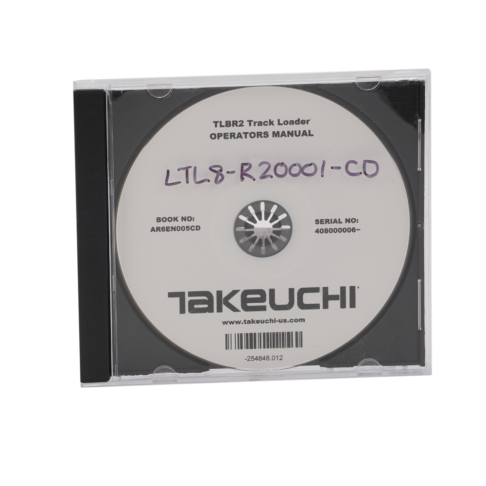 Takeuchi Operators Manual Tl8R2 Ar6En005 Sn 408000006-Cd LTL8-R20001-CD
