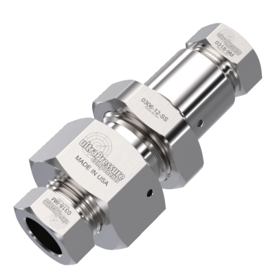 5000-9M9M-BH | 9/16" MP Female Bulkhead, Stainless Steel - 20K psi