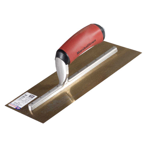 Marshalltown 11" x 4-1/2" Golden Stainless Trowel - Durasoft Handle