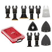 Milwaukee 49-10-9114 MILWAUKEE® Universal Fit OPEN-LOK™ 15PC Oscillating Multi-Tool Blade Kit w/ Modular Case