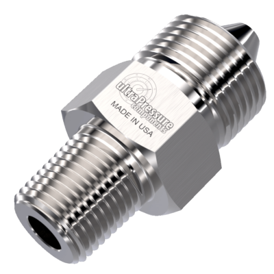 5404-4N6H | 1/4" Male NPT x 3/8" HP Male, Stainless Steel - 15K psi