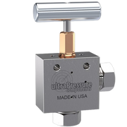 NV2A9H-30K | 9/16" HP Female Needle Valve 2-Way Angle, Stainless Steel - 30K psi
