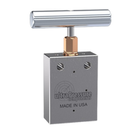 NV2A6M-20K-WO | 3/8" MP Female Needle Valve 2-Way Angle, Stainless Steel - 20K psi - Without Glands & Collars