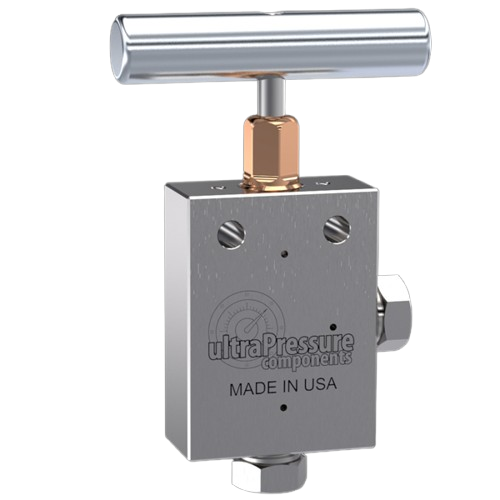 NV2A9M-20K | 9/16" MP Female Needle Valve 2-Way Angle, Stainless Steel - 20K psi