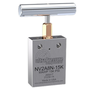 NV2A4N-15K | 1/4" NPT Female Needle Valve 2-Way Angle, Stainless Steel - 15K psi