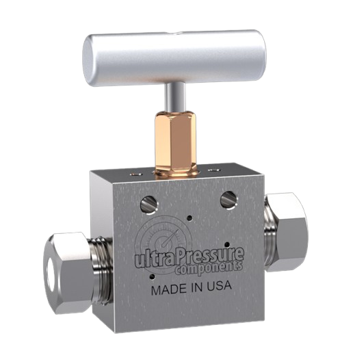 NV2S9H-30K | 9/16" HP Female Needle Valve 2-Way Straight, Stainless Steel - 30K psi