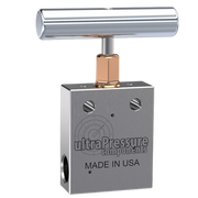 NV2S6M-20K-WO | 3/8" MP Female Needle Valve 2-Way Straight, Stainless Steel - 20K psi - Without Glands & Collars