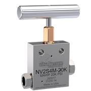 NV2S9M-20K | 9/16" MP Female Needle Valve 2-Way Straight, Stainless Steel - 20K psi