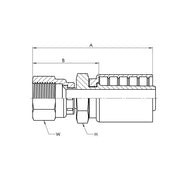 SS-HY-04-04FJS | 04 Hose - 04 FJS Straight (Parker HY Series Compatible), Stainless Steel