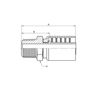 SS-HY-04-04MP | 04 Hose - 04 MP Straight (Parker HY Series Compatible), Stainless Steel