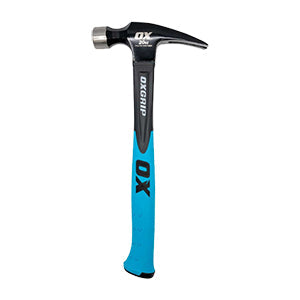 OX Tools 20oz. Fiberglass Handle Straight Claw Hammer