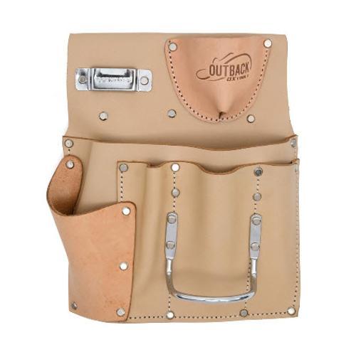 OX Tools Pro Trade Series 7 Pocket Suede Leather Drywall Tool Pouch