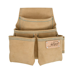 OX Trade 4-Pocket Fastener Pouch, Suede Leather