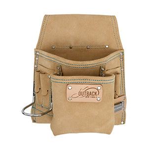 OX Trade 8-Pocket Tool/Fastener Pouch, Suede Leather