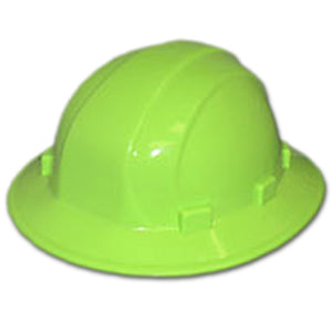 Omega II Full Brim Hard Hat Lime with Quick Slide