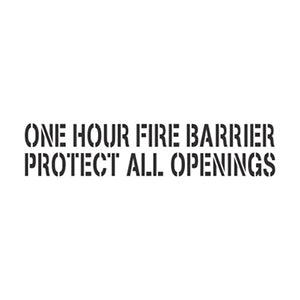 One Hour Firewall 3" Stencil