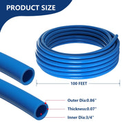 3/4" 100ft PEX-B Pipe (Blue & Cutter)