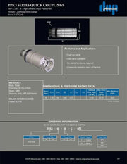 PKK3-08-08C-NPT | Standard push pull connect under pressure coupling, 1/2" body x 1/2" female NPT threads