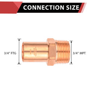 3/4" FTG Press Copper x Male Threaded Street Adapter (Lead Free)