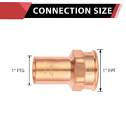 30 Pcs 1"  FTG Press x 1" Female Threaded Copper Street Adapter (Lead Free)