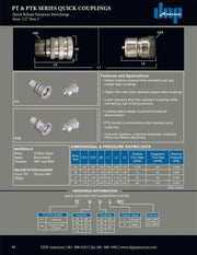 PTK-08-08C-NPT | Parker TEMA interchange coupling 1/2" body x 1/2" female NPT threads - Connect under Pressure
