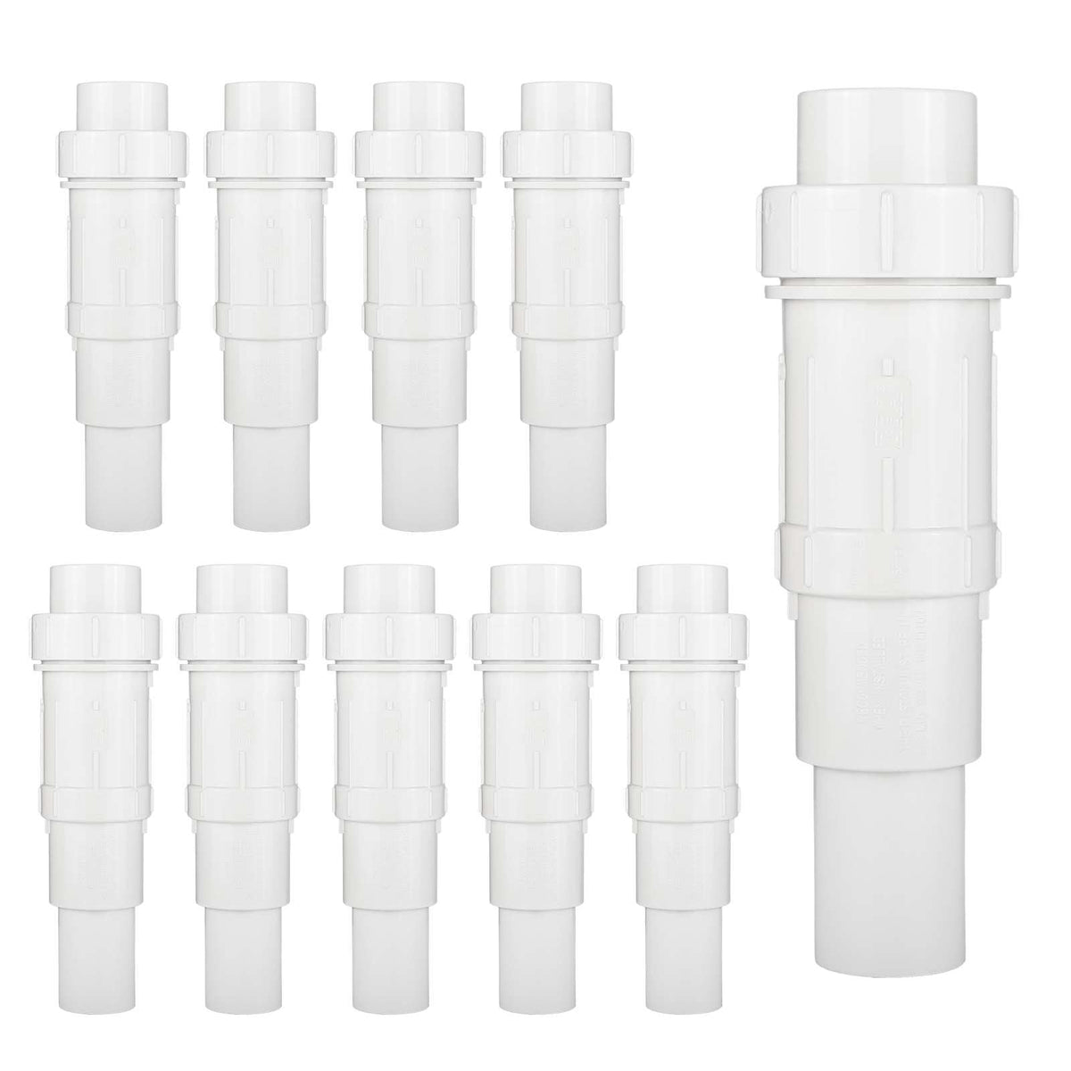 10 Pcs 1/2" PVC Expansion Coupling