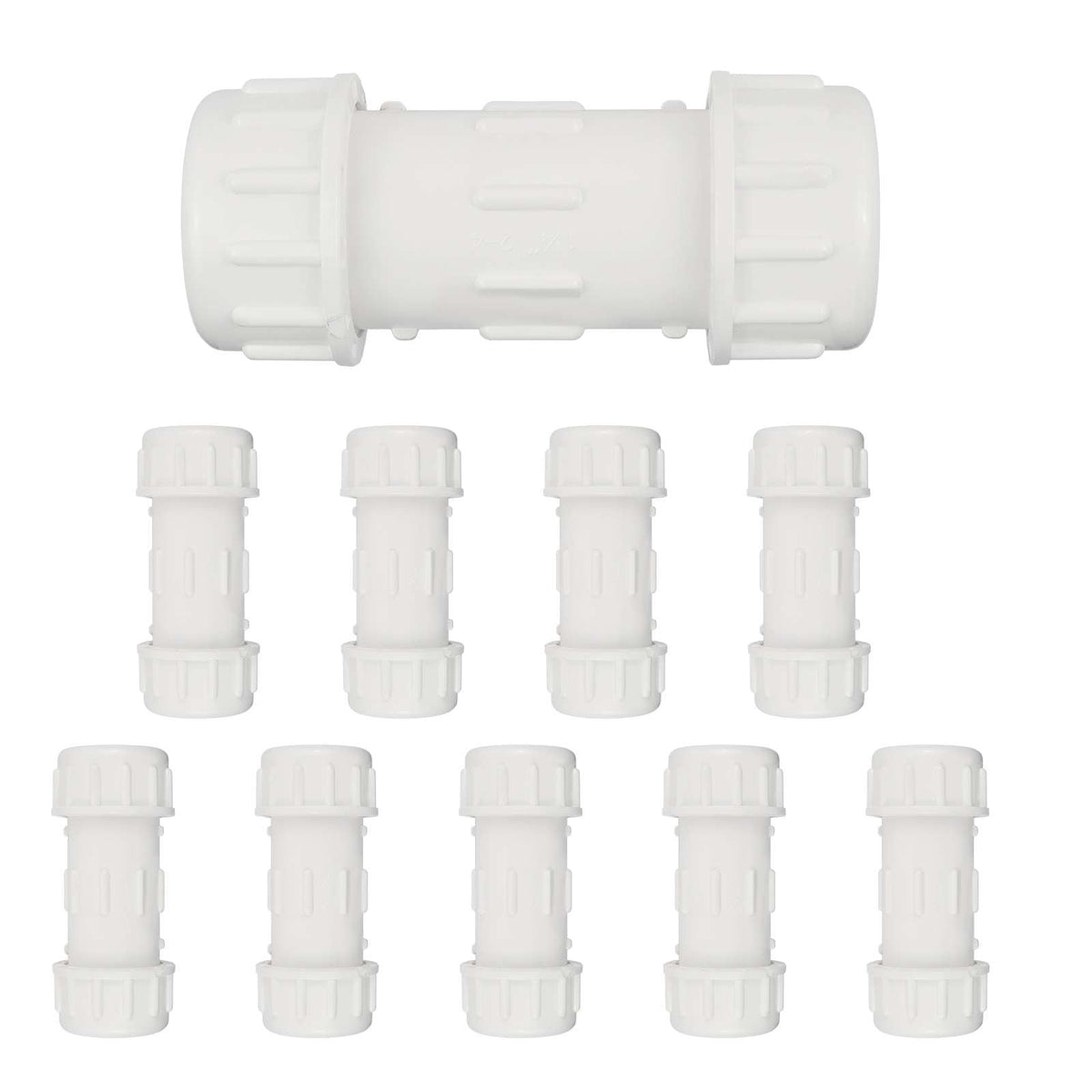 10 Pcs 4" PVC Compression Coupling
