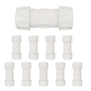10 Pcs 1/2" PVC Compression Coupling