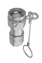 PVT4-SS-06-06C-NPT | 3/8" Screw-Type, Flat face connect under pressure couplings with 3/8" Female NPT, 316 Stainless Steel; PVTX.1310.012