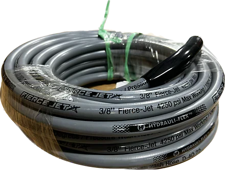 Fierce Jet Pressure Hose 3/8" 100ft Gray 2 Wire 7250psi PWS206-GY-100
