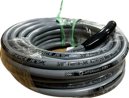Fierce Jet Pressure Hose 3/8" 100ft Gray 1 Wire 4250psi PWS106-GY-100