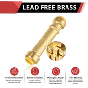 1/2" x 1/2" Push Fit Slip Couplings