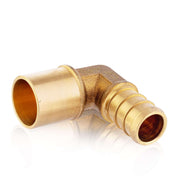 PEX-B Crimp 1/2" PEX x 1/2" Male Copper Sweat Elbow (Lead Free)