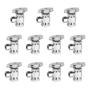 10 Pcs 1/2" FIP x 3/8" OD Compr. Angle Stop Valve, Multi Turn (Lead Free)