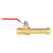 10 Pcs 1/2" Push Fit Slip Ball Valve, Red (Lead Free)