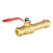 3/4" Push Fit Slip Ball Valves, RED (Lead Free)