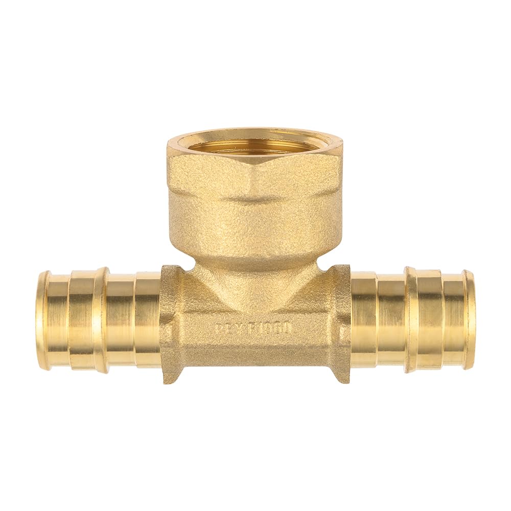 PEX A Expansion 1/2" PEX x 1/2" PEX x 1/2" Female Threaded F1906 Tee (Lead Free)