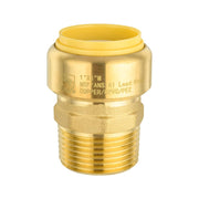 Push Fit 1" x 1" Male Threaded NPT Brass Coupling