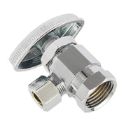 10 Pcs 1/2" FIP x 3/8" OD Compr. Angle Stop Valve, Multi Turn (Lead Free)