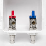 1/2" PEX Expansion (F1960) Inlet, Faucet Outlet Box, with Installed 1/4 Turn Ball Valve