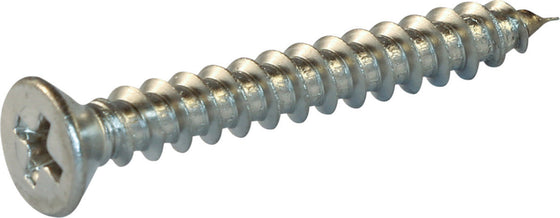 6 x 5/8 18-8 (A2) Stainless Steel Phillips Flat Sheet Metal Screw