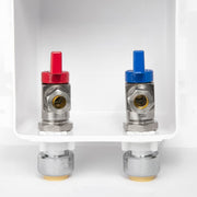 1/2" Push Fit Inlet, Faucet Outlet Box, with Installed 1/4 Turn Ball Valve