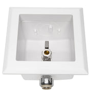 1/2" Push fit Inlet, Toilet Outlet Box, with Installed 1/4 Turn Ball Valve