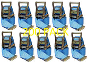 2 x 20 Ft Van Ratchet Strap Logistic E-Track w/ Spring E 200 PACK  | 200 Pack