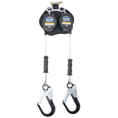 R413008LE-R Bantam Twinleg 8' Cable Self-Retracting Lifeline w/Aluminum Rebar Hook LE by Werner
