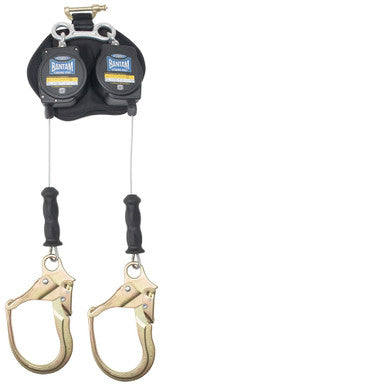 R413008LE-SR Bantam Twinleg 8' Cable Self-Retracting Lifeline w/Steel Rebar Hook LE by Werner