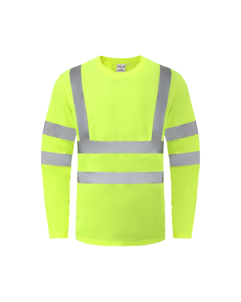 Ideal Club High Visibility ANSI/ISEA 107-2020, Type R, Class 3 Neon Long Sleeve Safety Shirt