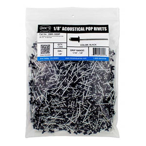 Rivets Black [1000] 1/8" Aluminum Plastic Bag