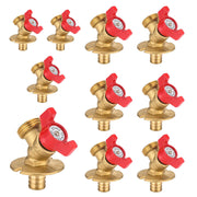 10 Pcs 1/2" PEX Crimp x 3/4" NH, PEX Sillcock, Red
