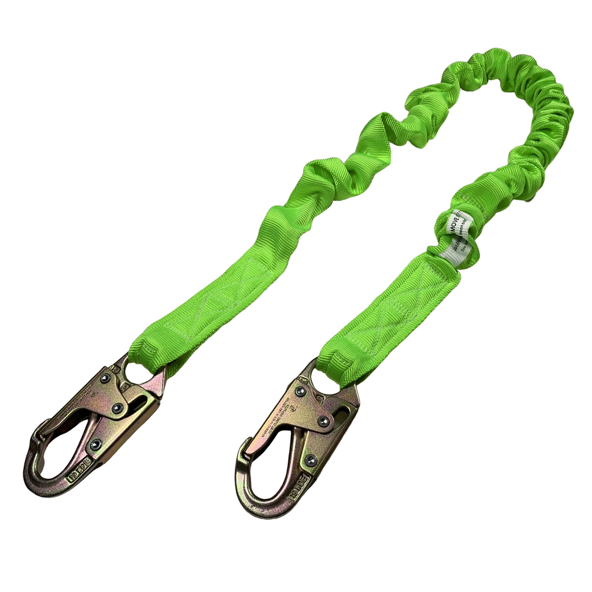 Single Leg Internal Shock-Absorbing Lanyard with Snap Hooks